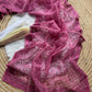 Pure Organza silk  with shiny fabric in a solid color saree