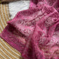 Pure Organza silk  with shiny fabric in a solid color saree