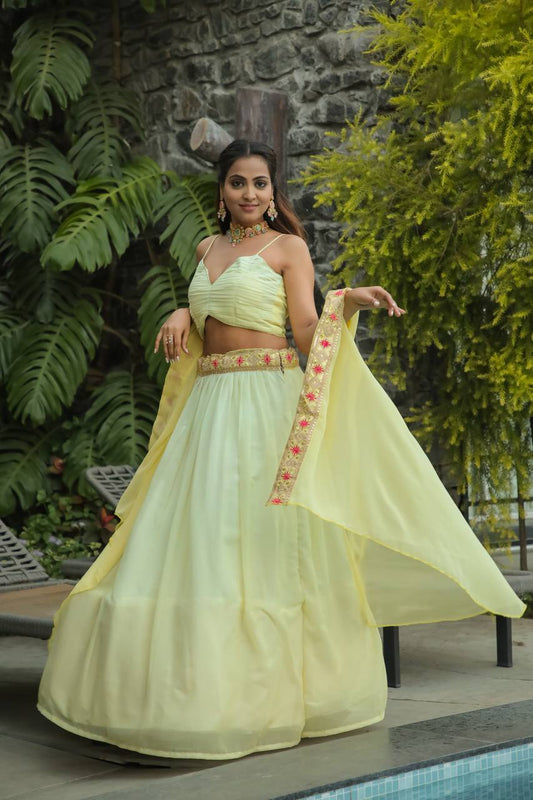 This Festive Season, elevate your style with this Stylish Indo western Lehenga set