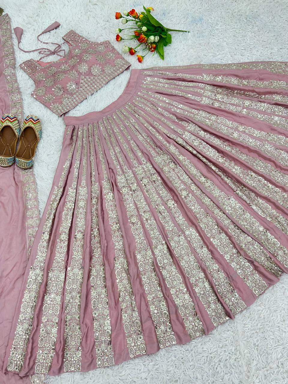 New Wedding Collection Lehenga Choli With Full Heavy Embroidery Sequence Work