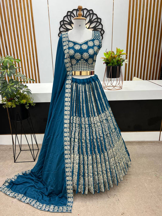 New Wedding Collection Lehenga Choli With Full Heavy Embroidery Sequence Work