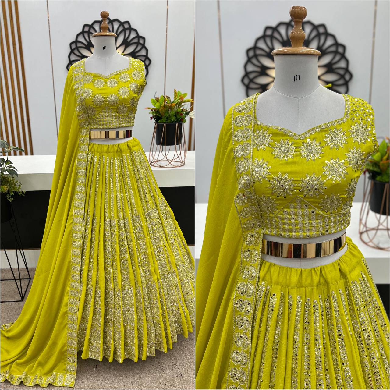 New Wedding Collection Lehenga Choli With Full Heavy Embroidery Sequence Work