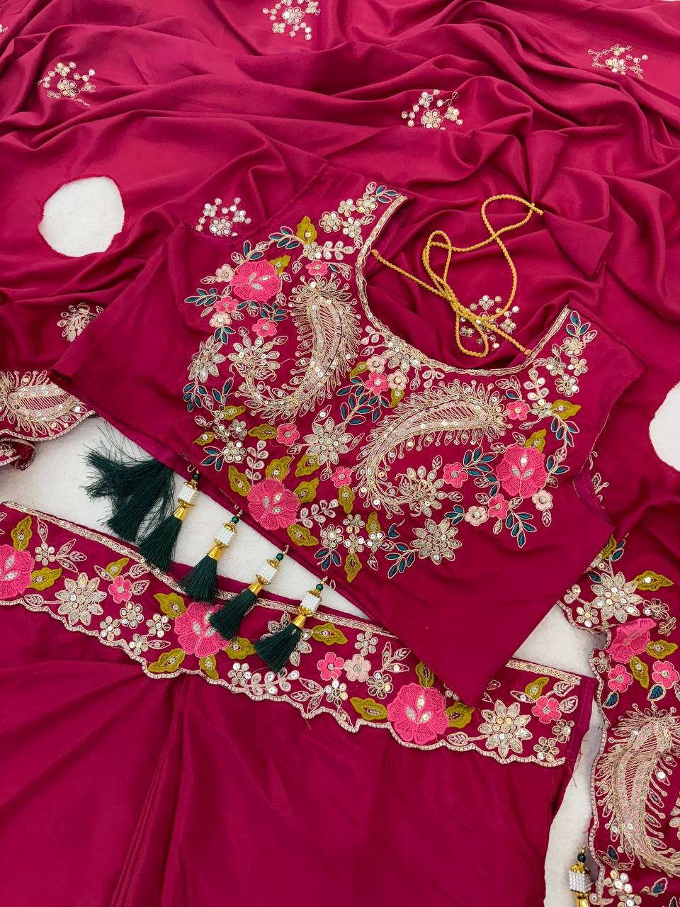 New Super Trending Party Wear Shrug with Sarara