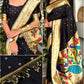 Royal blend of tradition and luxury Unveiling this black woven zari silk saree