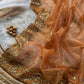 Pure Tissue silk saree in a solid color with embroidery viscos saree