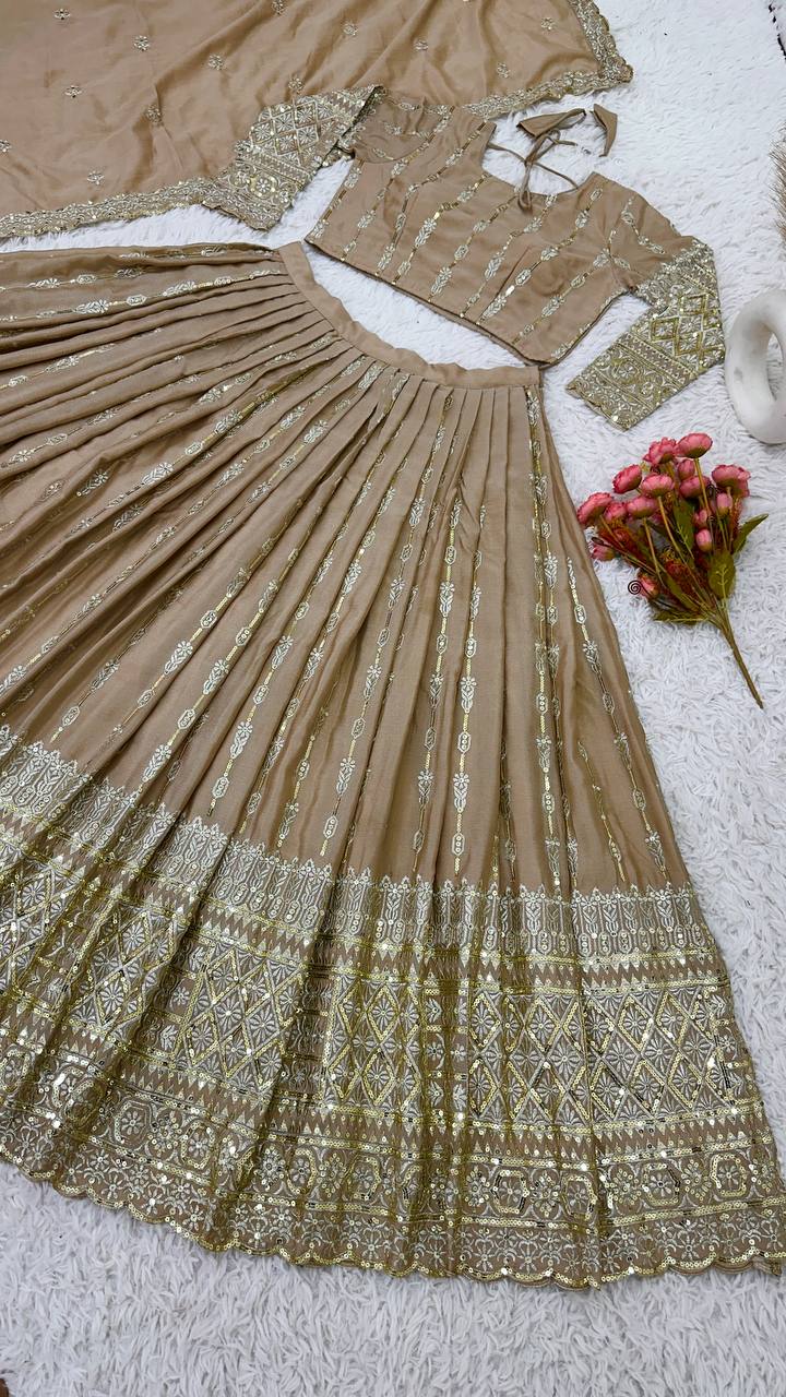 New Wedding Collection Lehenga Choli With Full Heavy Embroidery Sequence Work