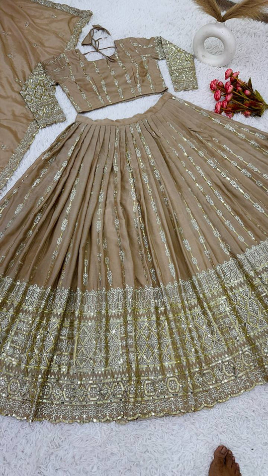 New Wedding Collection Lehenga Choli With Full Heavy Embroidery Sequence Work