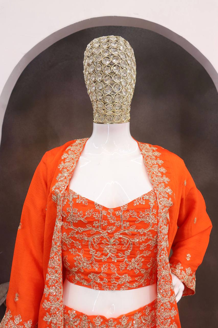 New Super Trending Party Wear Shrug with Sarara