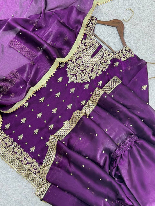 PRESENTING 3 PIECE STYLISH TOP SHARARA AND DUPATTA