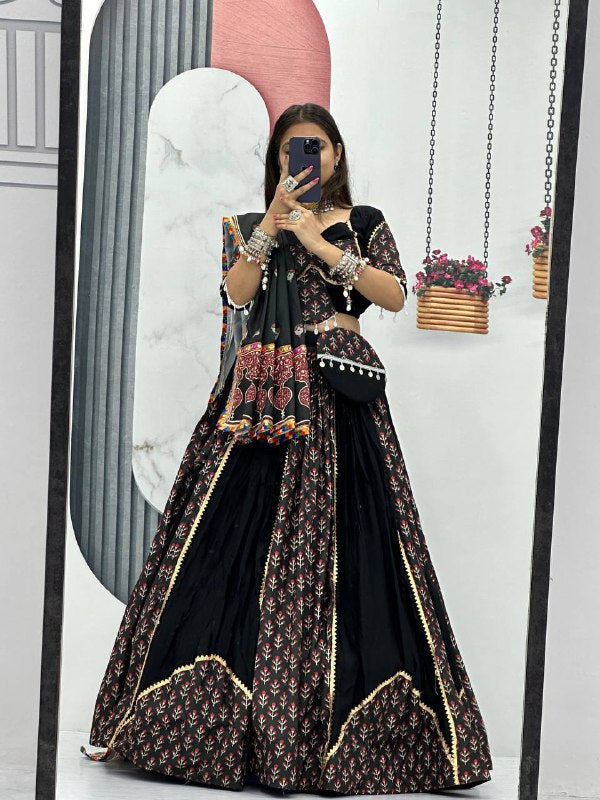 Launching Navratri Special Pure Cotton Lehenga Choli with 6 Meter flair