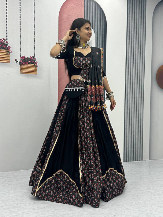 Launching Navratri Special Pure Cotton Lehenga Choli with 6 Meter flair