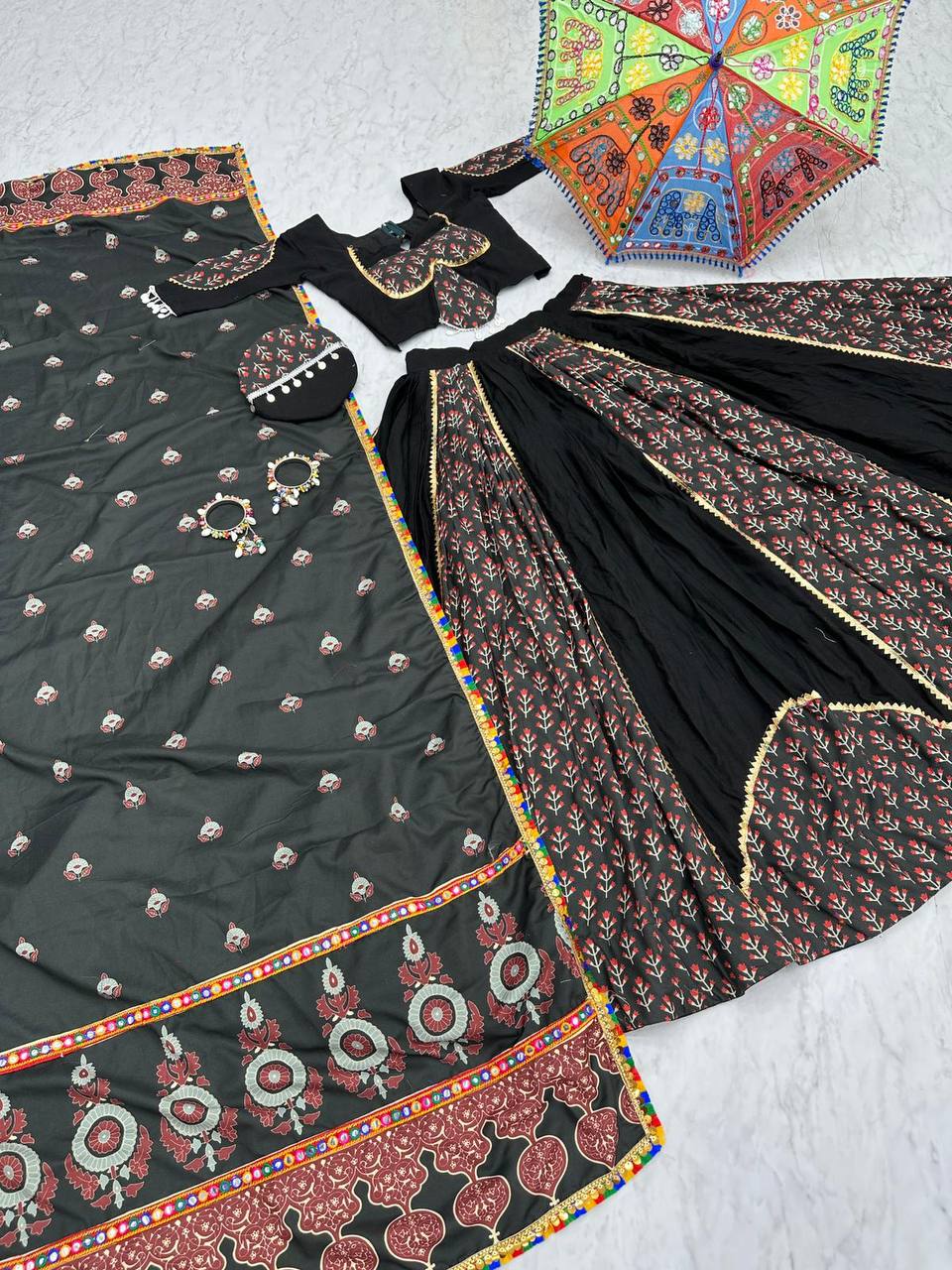 Launching Navratri Special Pure Cotton Lehenga Choli with 6 Meter flair