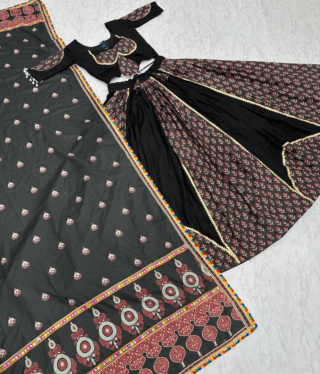 Launching Navratri Special Pure Cotton Lehenga Choli with 6 Meter flair