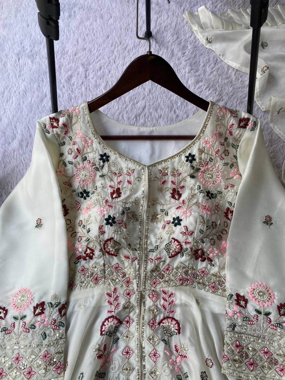 WEDDING SEASON OUR SEQUENCE EMBROIDERED TOP PLAZZO AND DUPATTA