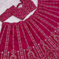 Heavy slub silk with Dori sequins & thread work Lehenga Choli