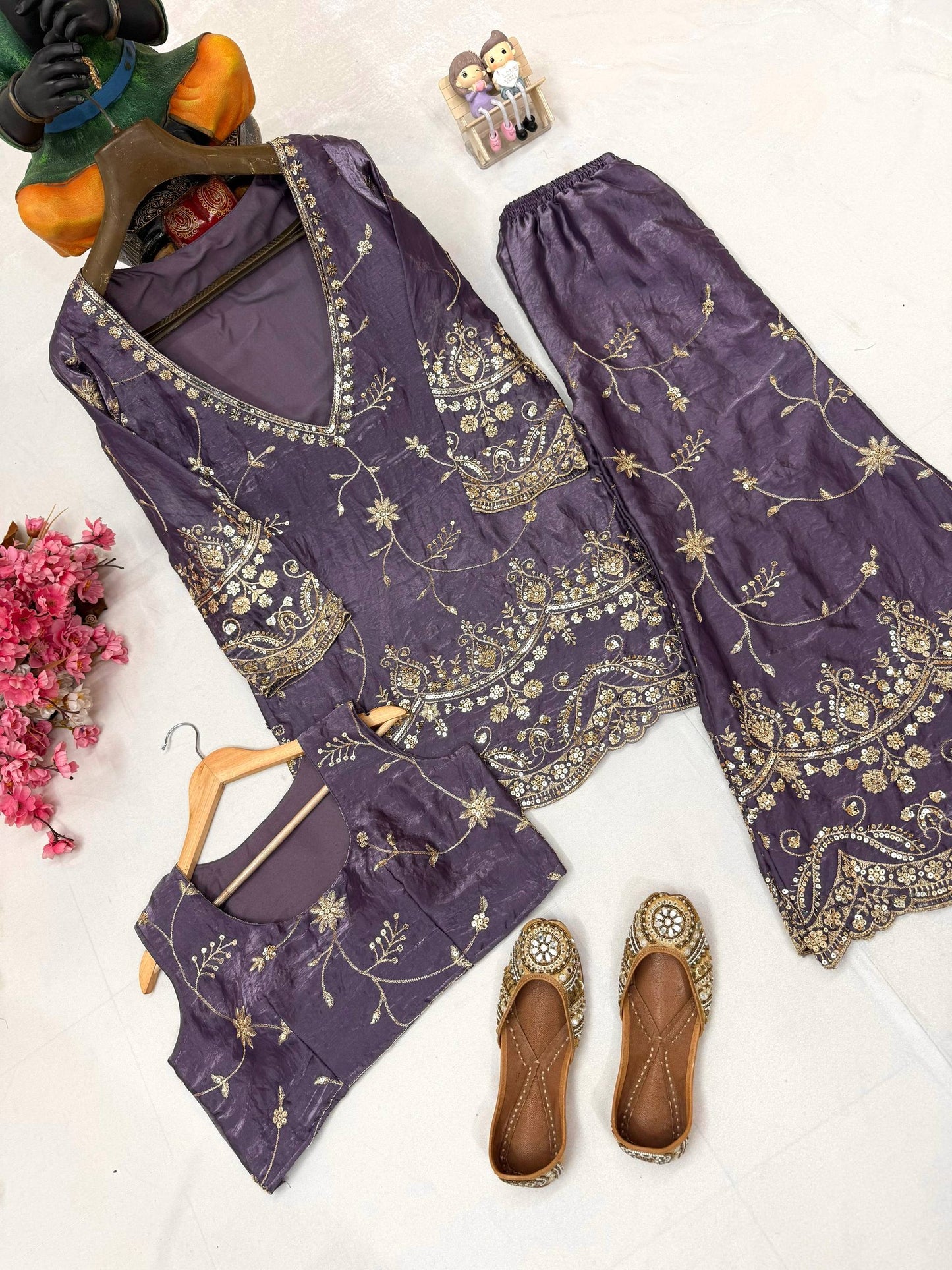 THIS NEWLY LAUNCHED KURTI BLOUSE PLAZZO SET