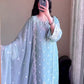 DESIGNER WEAR SEQUENCE EMBROIDERY ON FOX GEORGETTE