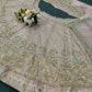 Einführung eines 4 Meter ausgestellten Coding Sequins Work Lehenga