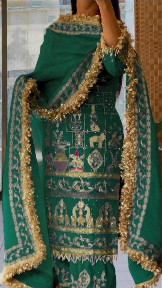 Launching New Designer Party Wear Look Top Dhoti Salwar and Dupatta