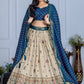 Heavy Lichi Fabric WIth Jacquard Border Lehenga