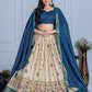 Heavy Lichi Fabric WIth Jacquard Border Lehenga