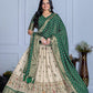 Heavy Lichi Fabric WIth Jacquard Border Lehenga