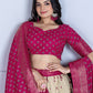 Heavy Lichi Fabric WIth Jacquard Border Lehenga