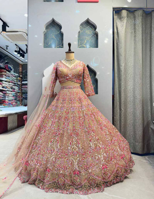 Launching 4 Meter Flared Premium Butterfly Net Lehenga