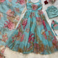 pure organza silk digital printed padded anarkali
