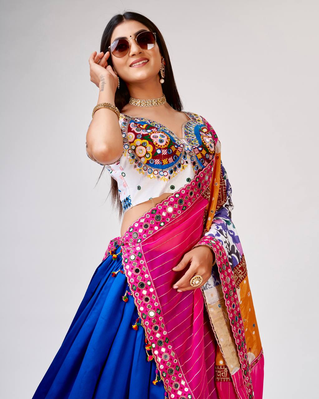 garba night with grace and style This stunning designer outfit is definitely the most amazing pick