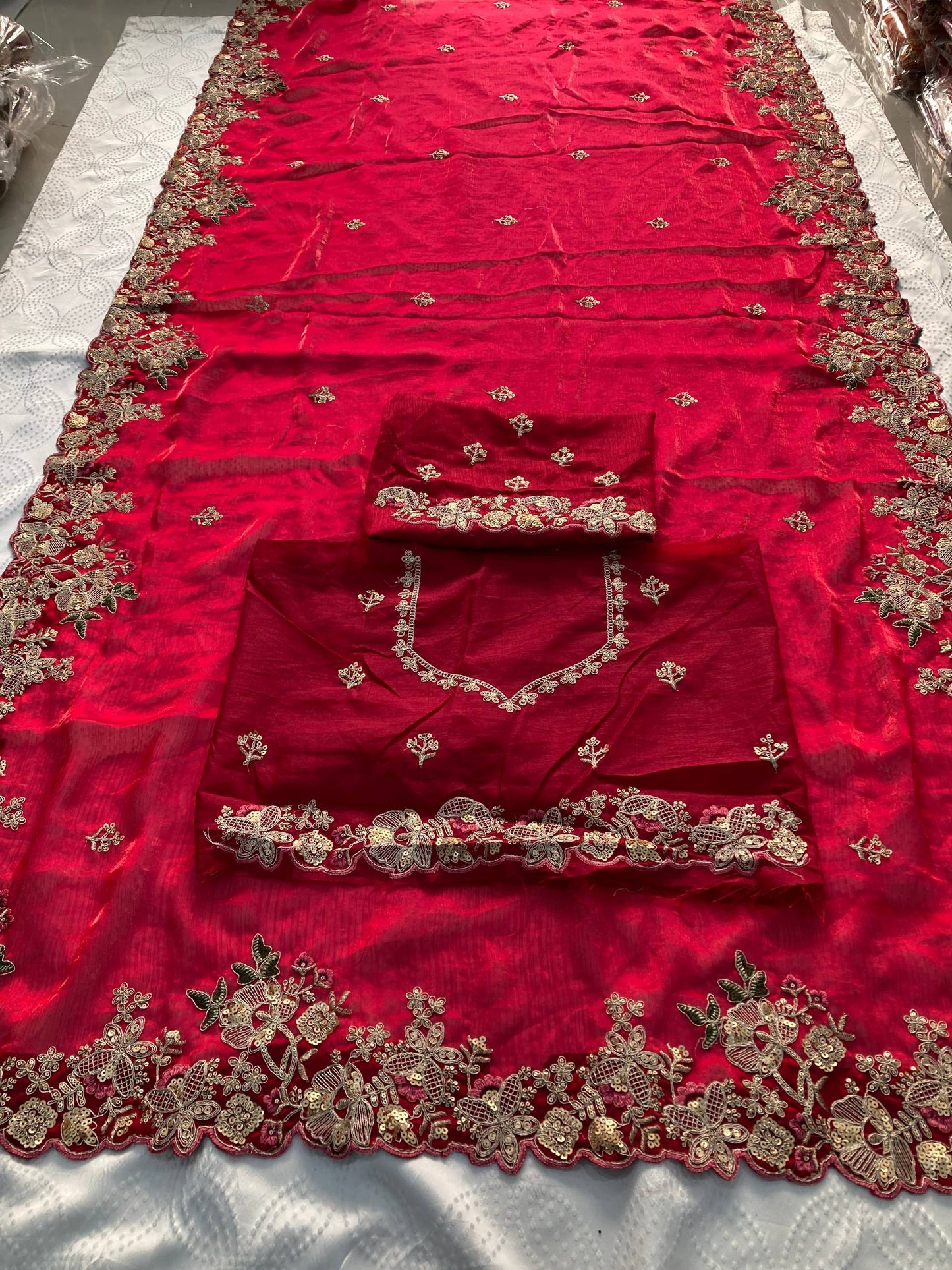 Party Wear Soft Fendy Chiffon Saree