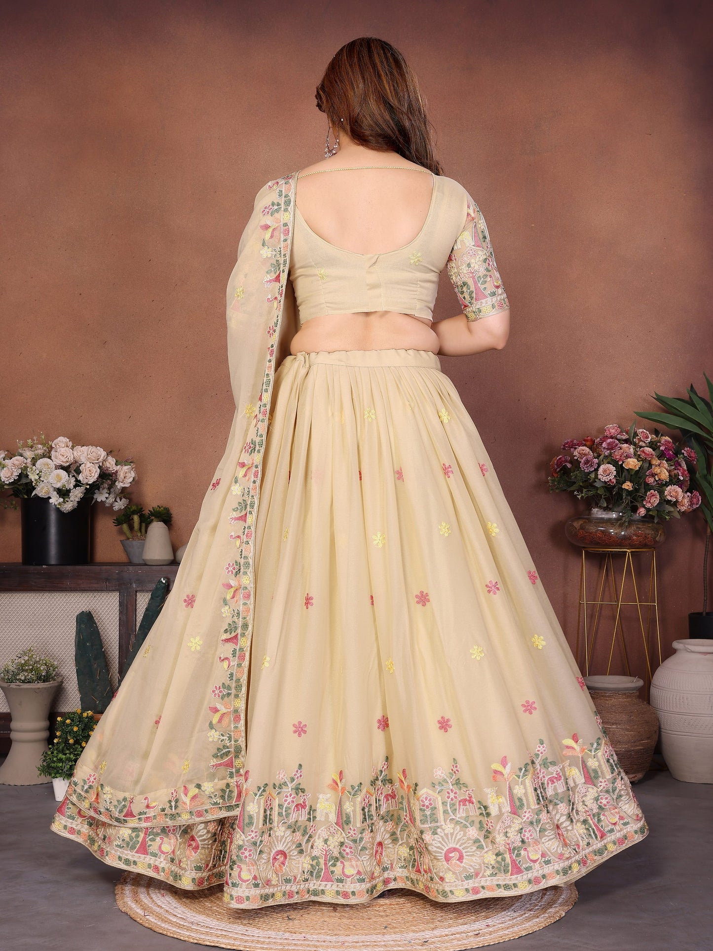 Star Georgette Embroidery Work Lehenga Choli