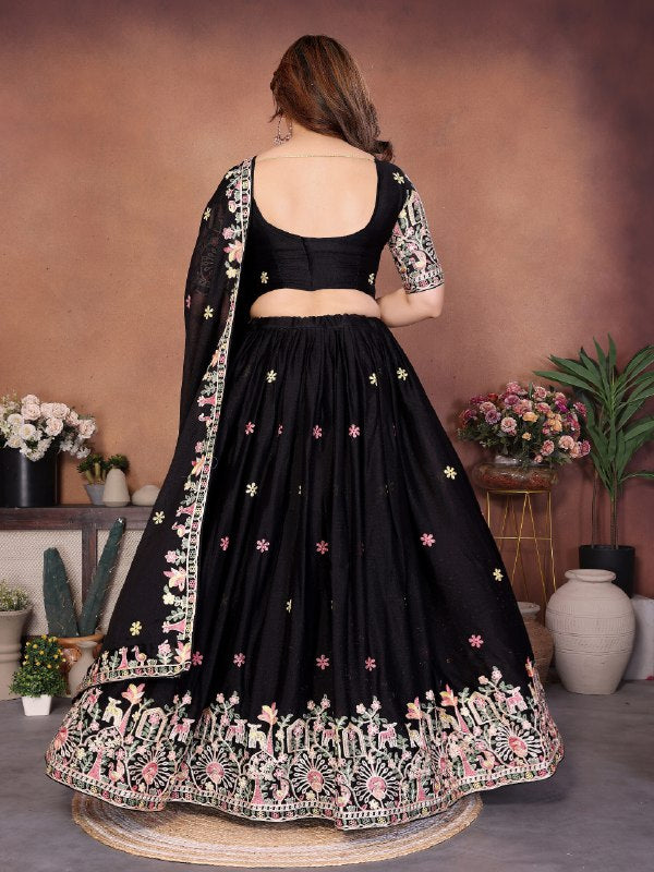 Star Georgette Embroidery Work Lehenga Choli