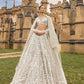 Net lehenga with sequins dori & thread work Choli