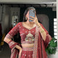 Chocolate Crush Sequins and Thread Embroidery Work Lehenga Choli