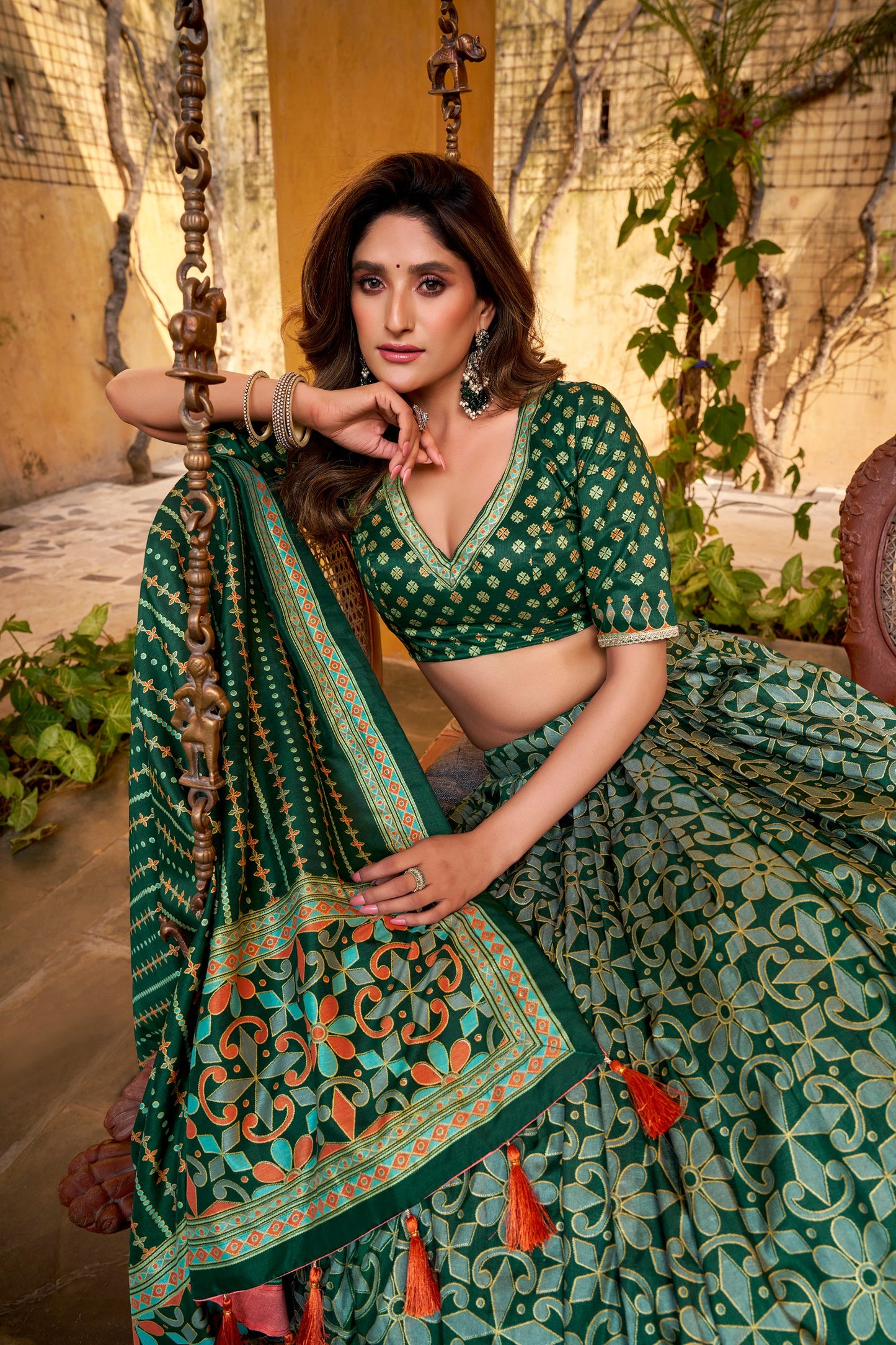 Tasar Silk Iconic Sparkle With Lace Border Lehenga Choli
