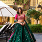 Silk Satin Sequins and Thread Embroidery Work Lehenga Choli