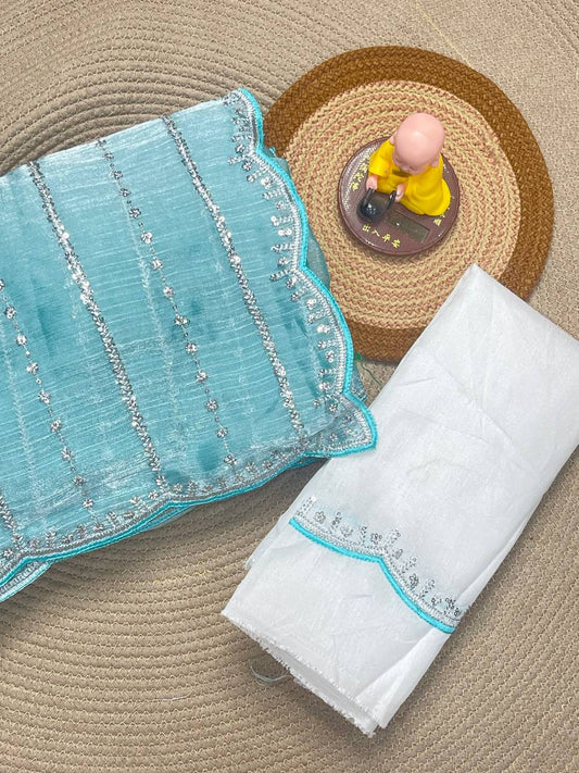 Premium chiffon silk with 3 mm sequence work Saree