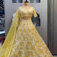 Launching 4 meter flared Soft Butterfly Net Sequins Embroidered Work Lehenga