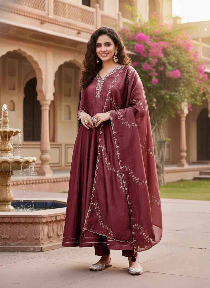 Launching New Trendy Anarkali Designers kurti Pent Set