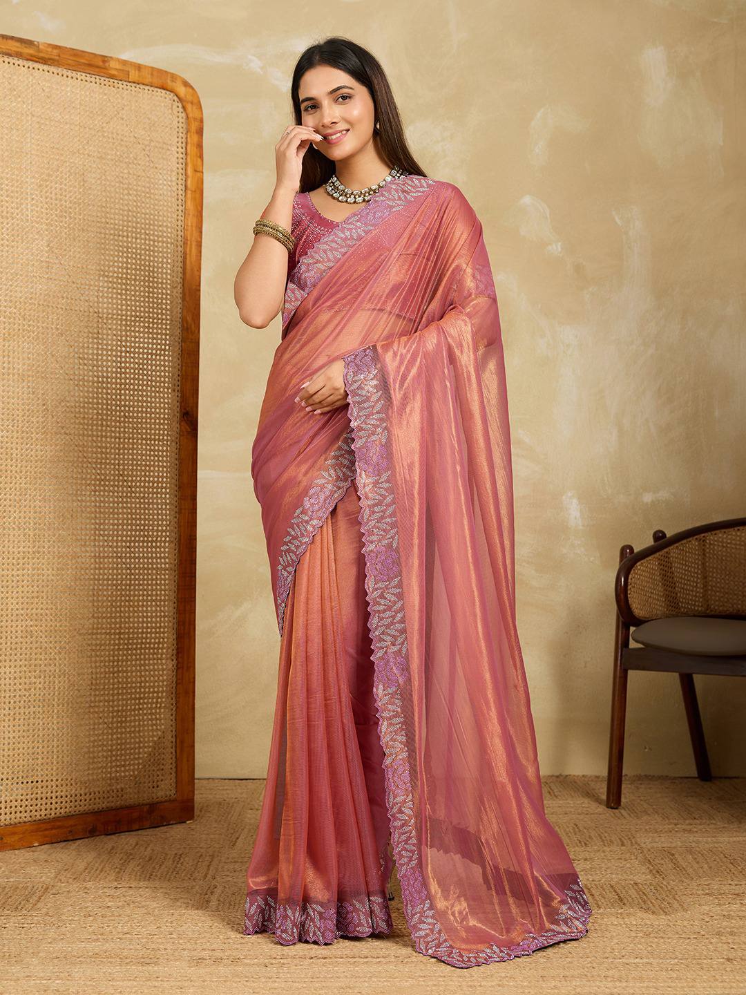 Party Wear Fendy Soft Net Saree