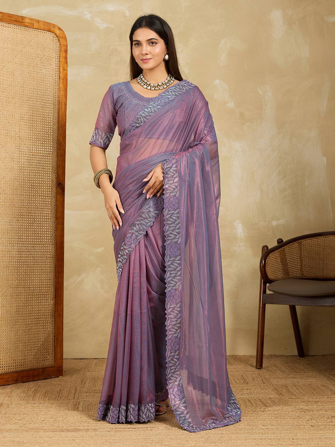 Party Wear Fendy Soft Net Saree