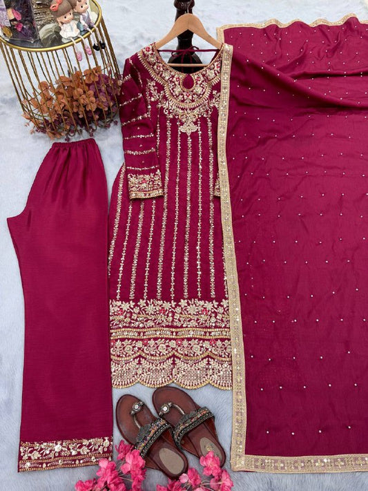 PREMIUM DESIGNER READYMADE TOP PLAZZO & DUPATTA COLLECTIONS