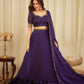 Diamond crush silk lehenga with sequins & dori work Lehenga