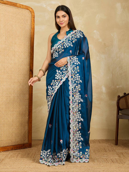 Party Wear Soft Rangoli Silk Saree