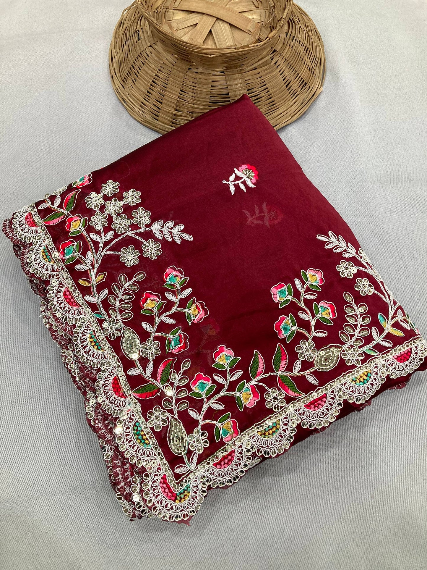 Party Wear Soft Rangoli Silk Saree