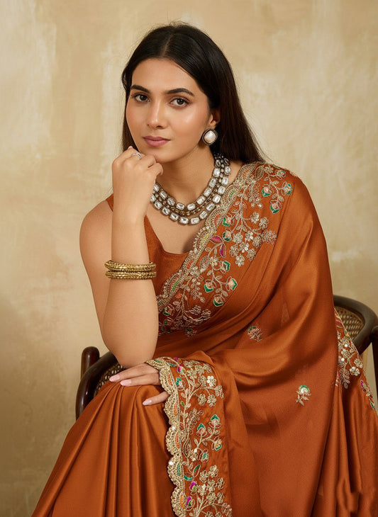 Party Wear Soft Rangoli Silk Saree