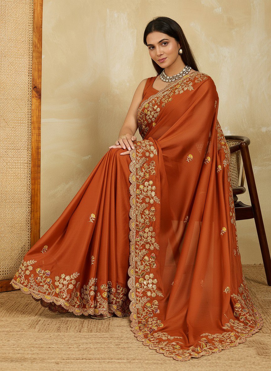 Party Wear Soft Rangoli Silk Saree