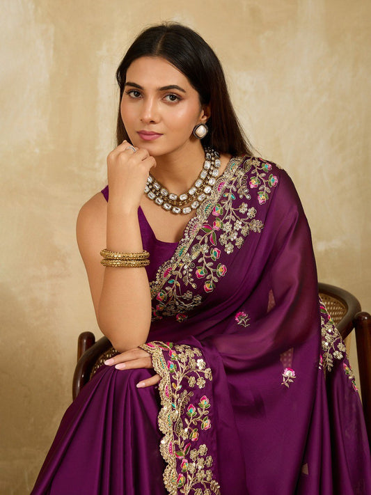 Party Wear Soft Rangoli Silk Saree