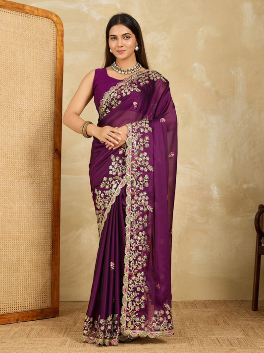 Party Wear Soft Rangoli Silk Saree
